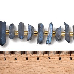 Гальванизировать природный кристалл кварца бусы пряди G-F800-B11