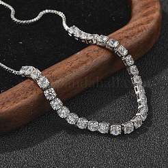 Регулируемые латунные микропроволочные кубические циркониевые браслеты BJEW-G588-01P