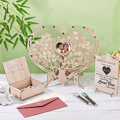 Альтернатива свадебной гостевой книге из дерева&nbsp;WOOD-WH0002-61