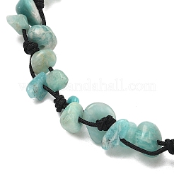 Bracelets de cheville en perles d'amazonite naturelle&nbsp;AJEW-PH01371-09