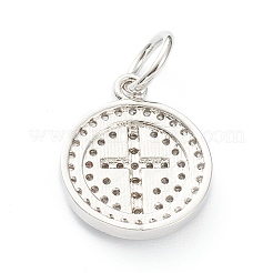 Латунные микропаве прозрачные подвески с фианитом ZIRC-P200-07A-P