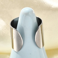 Открытые манжетные кольца из хирургической нержавеющей стали 316 RJEW-F170-01P-04