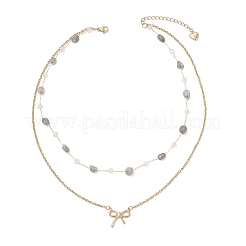 Подвеска-бантик из нержавеющей стали 304 NJEW-JN05399-03