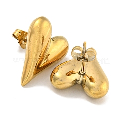 Ионное покрытие (ip) серьги-гвоздики из нержавеющей стали 304 EJEW-P287-01G