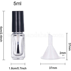 Прозрачный стеклянный лак для ногтей пустая бутылка MRMJ-BC0001-47-5ml