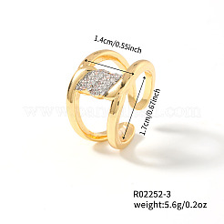 Манжеты из латуни с микро паве кубический цирконий для женщин&nbsp;OC3836