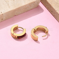 Pendientes de aro de acero inoxidable 201&nbsp;EJEW-D354-12G