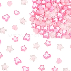 200шт 5 стиля прозрачные акриловые бусины TACR-FS0001-54A