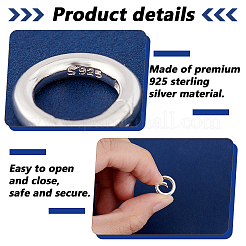 2 шт. 925 кольца-пружинки из стерлингового серебра&nbsp;FIND-GA0007-94A