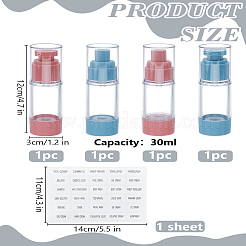 4 шт. 4 вида пластиковых бутылок-распылителей&nbsp;AJEW-LP0005-71