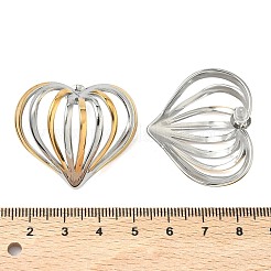 Двухцветные серьги-гвоздики из нержавеющей стали 304&nbsp;LS-EJEW-P335-01A