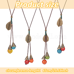 4шт. 4-х цветные полиэстеровые шнуры&nbsp;NJEW-AN0001-63