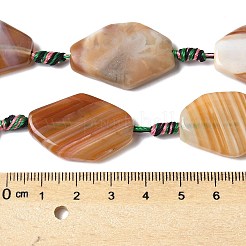 Natürlicher gebänderter Achat / gestreifte Achatperlenstränge&nbsp;G-G196-A01-01