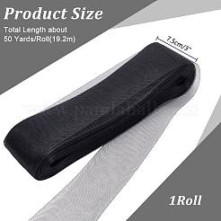 Rubans de maille déco en polyester&nbsp;OCOR-WH0064-76B