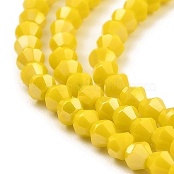 Непрозрачные однотонные гальванические стеклянные бусины&nbsp;GLAA-F029-P4mm-A05