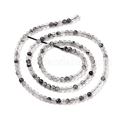 Naturale nero rutilato perle di quarzo fili&nbsp;G-C009-C01