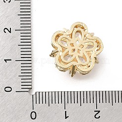 Micro en laiton de fleurs ouvrent perles de zircons clairs&nbsp;KK-Z156-14G-03
