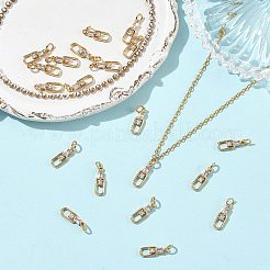 Breloques en laiton Shegrace avec micro-pavé de zircone cubique transparente&nbsp;XGRQ4N510-726G