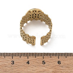 304ステンレススチールカフリング部品  丸いベゼルパッドリングセッティング  イオンプレーティング（ip）  長持ちメッキ  ゴールドカラー  12mm  19mm  トレイのサイズ：10mm&nbsp;SA-CBA37BC-16B-G
