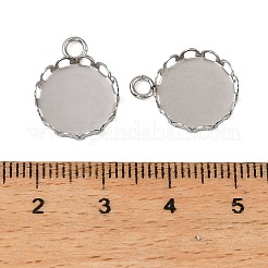 Оправы для подвесок из нержавеющей стали 304 в виде кабошонов STAS-NH0003-02P-03