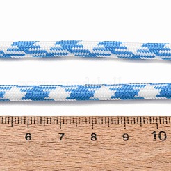 ポリコットン製の編み込みコード（芯入り）  ラウンド  靴ひも用  キーホルダーストラップ  ロープブレスレットの作り方  ディープスカイブルー  5mm  約90~100ヤード/バンドル&nbsp;OCOR-NH0002-01-25