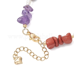 Браслеты из бусин с натуральными и синтетическими драгоценными камнями для женщин&nbsp;BJEW-JB13219-02