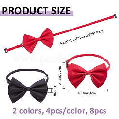 8 nœud papillon pour chien en polyester 2 couleurs avec collier réglable&nbsp;AJEW-FH0005-40A