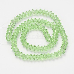 Граненые двухконусные прозрачные стеклянные бусины&nbsp;GLAA-J082-A10