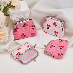 4 pz 2 colori panno in polvere glitterata con portafogli in lega con chiusura a bacio&nbsp;ABAG-CN0001-73