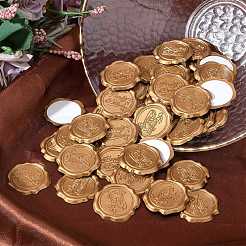 60шт. клейкие восковые наклейки DIY-CP0006-30-07