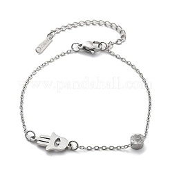 201 браслет-цепочка из нержавеющей стали BJEW-H205-01A-P