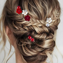 40 шт. заколка для волос из цинкового сплава и АБС-пластика&nbsp;OHAR-SC0001-17