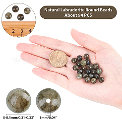 Естественно лабрадорита круглых бусин пряди&nbsp;G-AR0002-48
