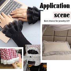 Плиссированная кружевная отделка из полиэстера OCOR-WH0080-77A