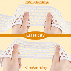 10 ярд полиэстеровой эластичной широкой тесьмы DIY-FG0006-44A