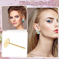 200 шт. фурнитура для сережек-гвоздиков из нержавеющей стали 304&nbsp;STAS-ME0001-48