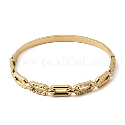 Braccialetti con cerniera in acciaio inossidabile 304 con strass per donna&nbsp;BJEW-B168-02A-G