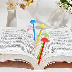 6шт. 6-х цветные силиконовые закладки&nbsp;AJEW-GF0010-99