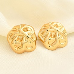 Серьги-гвоздики из нержавеющей стали 304 EJEW-P298-02B-G