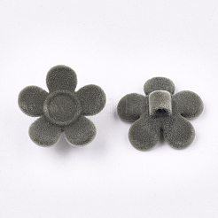 Флокированные акриловые пуговицы FIND-T046-16