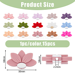 15 шт. 15 цвета лотоса&nbsp;SIL-DC0001-24
