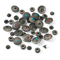 18 комплект латунных кнопок 9 стилей FIND-SW0001-33