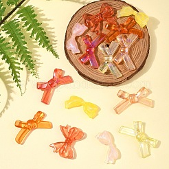 70шт 7 стиля непрозрачные и прозрачные акриловые бусины&nbsp;TACR-FS0001-59