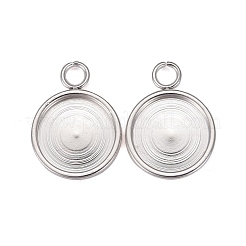 201 pendentifs en acier inoxydable sertis de cabochons&nbsp;STAS-I137-02C-S