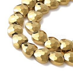 Стеклянные бусины с гальваническим покрытием  EGLA-L045-D-FP02