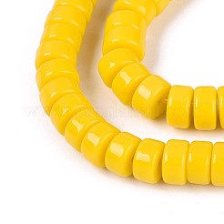 Chapelets de perles en verre opaque de couleur unie&nbsp;GLAA-N026-3x6mm-13