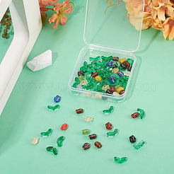 100pcs 2 Arten transparente Glasperlen&nbsp;GLAA-TA0003-93