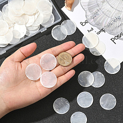 100 шт. подвески-соединители из натурального ракушечного камня Capiz&nbsp;BSHE-SC0001-33