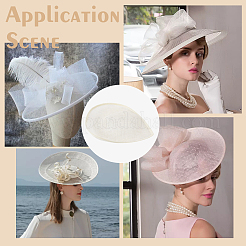 Льняная мини-шляпа с очаровательной основой&nbsp;AJEW-WH0561-32C