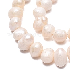 天然養殖淡水パールビーズ連売り  ポテト  貝殻色  3.5~5.5x2~7mm  穴：0.6mm  約77~81個/連  13.19~13.58インチ（33.5~34.5cm）&nbsp;PEAR-N013-04E-01